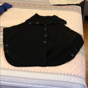 Black poncho sweater